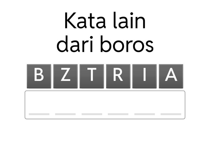 Quiz manfaat meninggalkan gaya hidup berfoya foya anagram