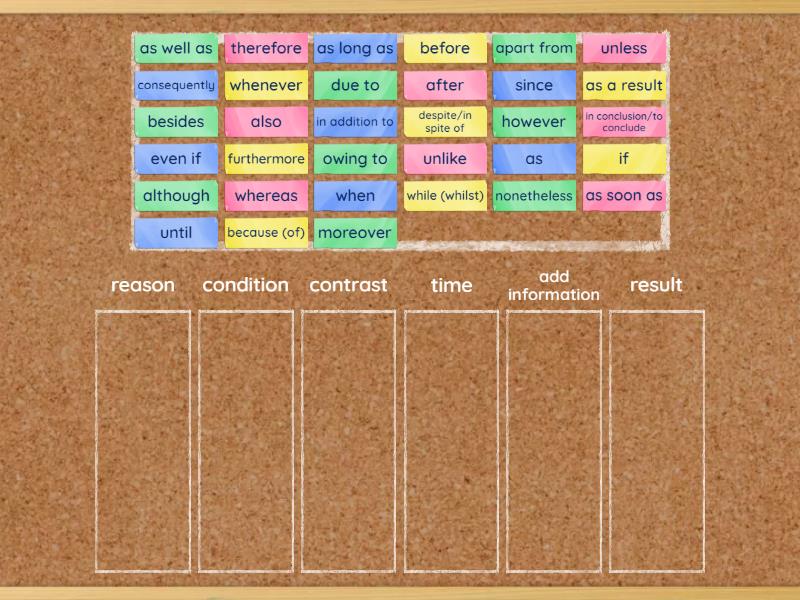 GE 2nd B2 Conjunctions - Group sort