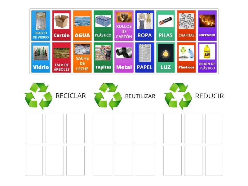 Reciclar Reutilizar Y Reducir Ordenar Por Grupo 1977