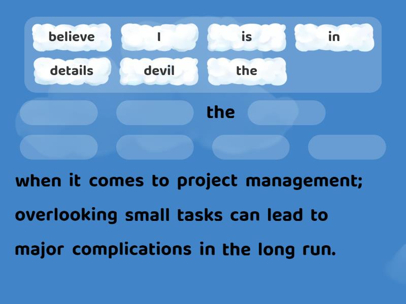 IDIOMS: ATTENTION AND CONCENTRATION 2 - Complete the sentence