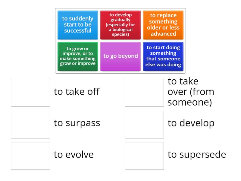 Match the verbs with their meanings. All the verbs can be found in text ...