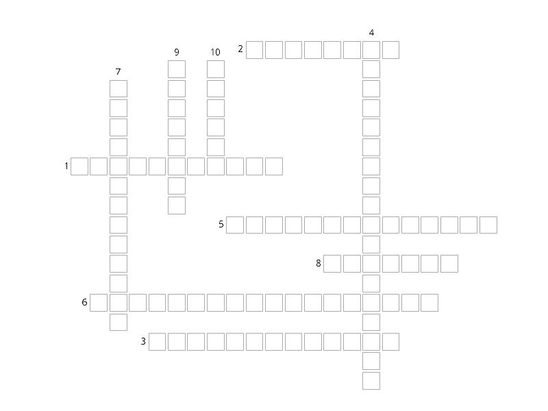 Text structure crossword