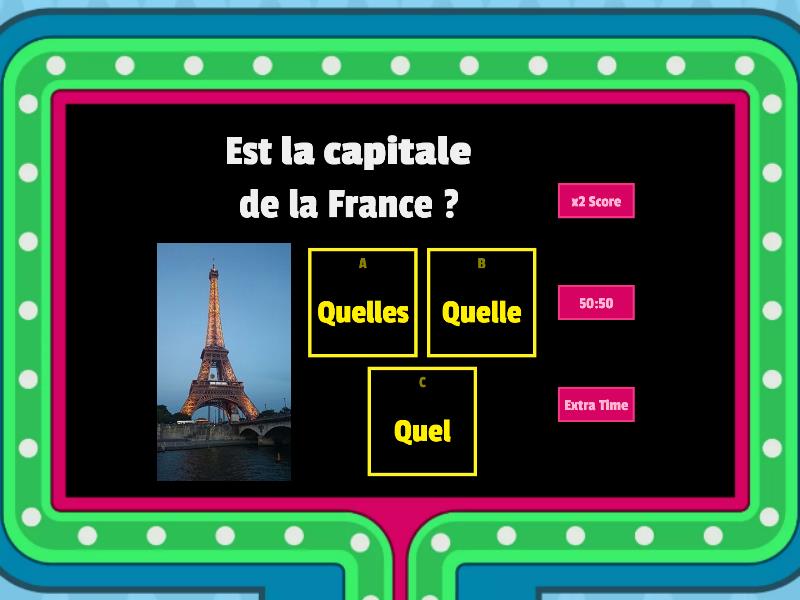 Quelle / Quelles / Quel / Quels - Concurso De Preguntas