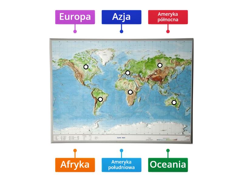 Kontynenty - Labelled diagram