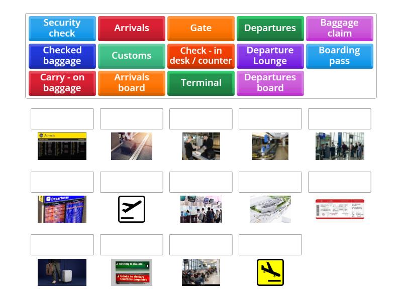 Airport Vocabulary - Match up