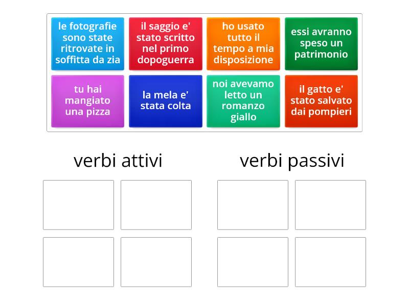 Verbi Attivi E Passivi Group Sort