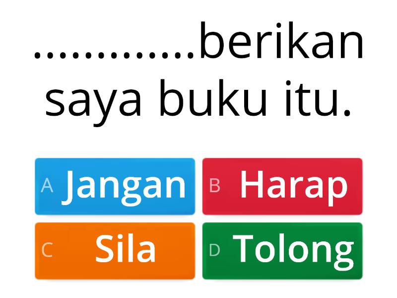 Kata Perintah Yang Sesuai Berdasarkan Ayat. - Quiz