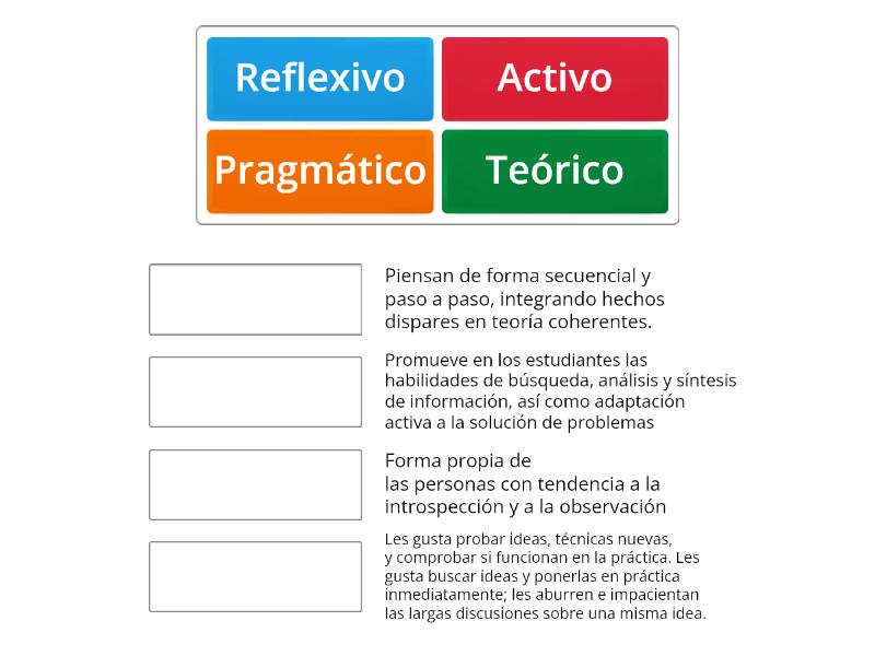 ESTILOS DE APRENDIZAJE - Match Up