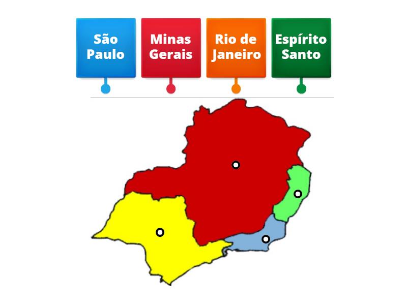 24 - Estados da região Sudeste - Labelled diagram