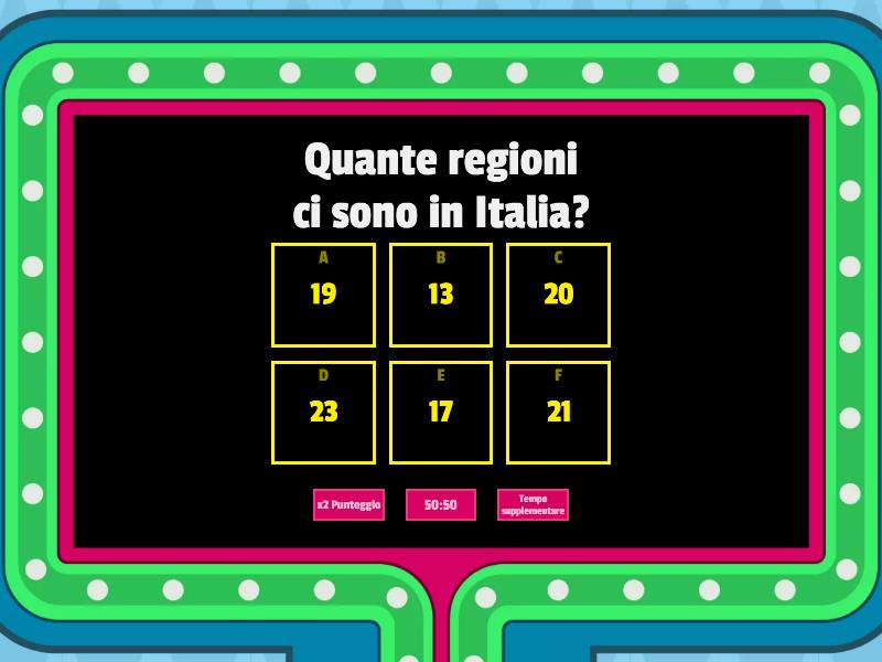 Regioni Italiane - Gameshow Quiz