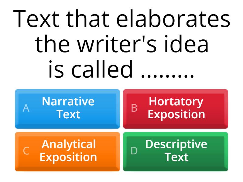Formative test structure of analytical exposition quiz