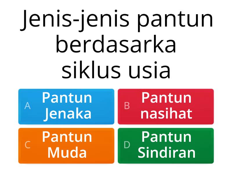 Jenis-Jenis Pantun - Quiz