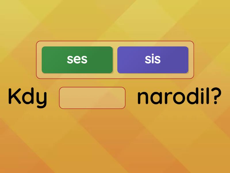 Doplňte ses nebo sis - Complete the sentence
