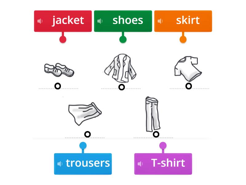 Kid´s Box 1 - unit 8 Clothes matching - Labelled diagram