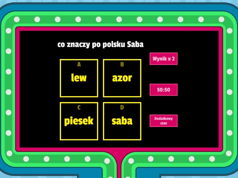 w pustyni i w puszczy pro Gameshow quiz