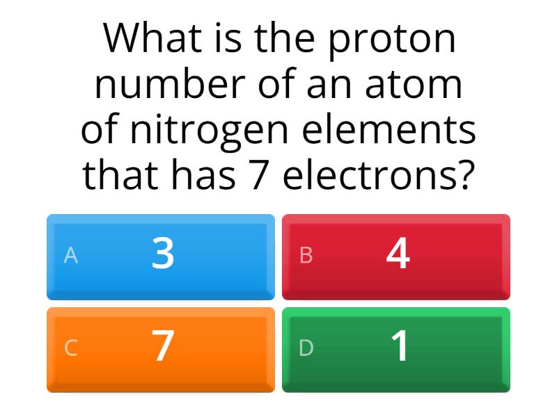 Proton And Nucleon Number Quiz 3845