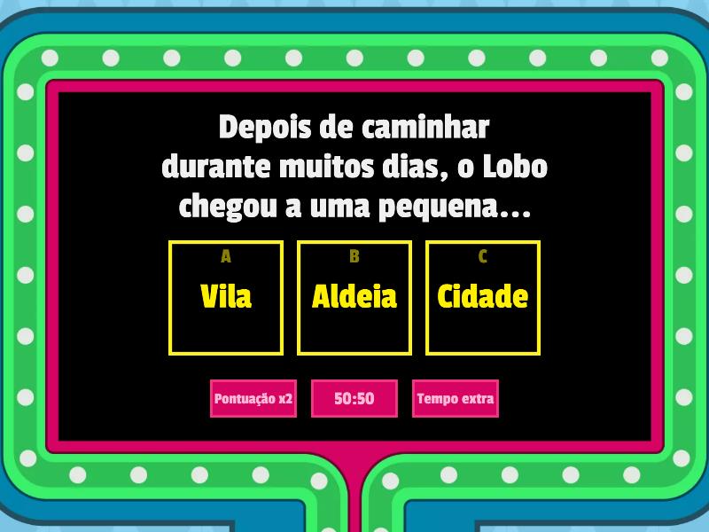 Interpretação Do Livro: Um Lobo Culto - Gameshow Quiz