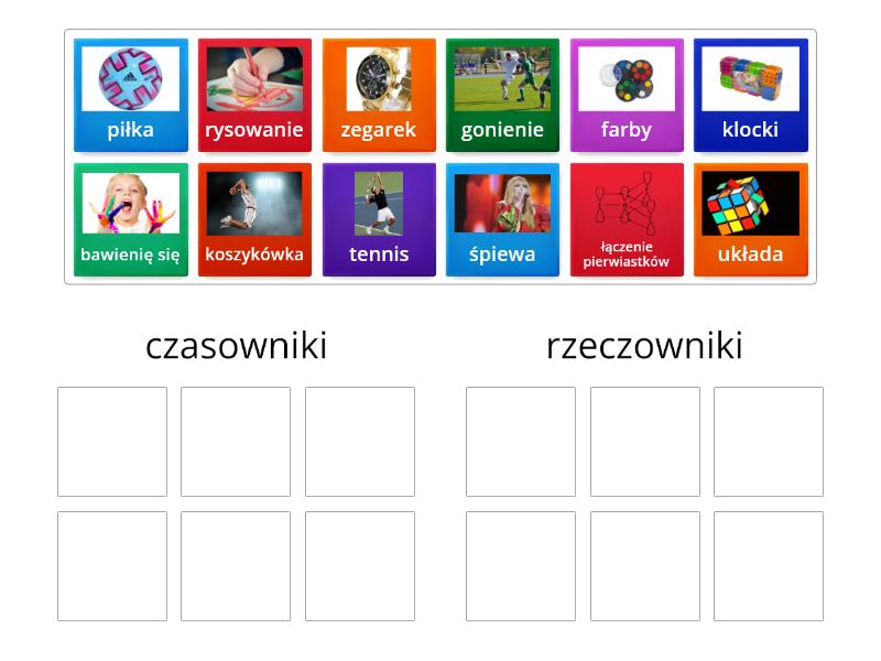 czasowniki i rzeczowniki - Group sort