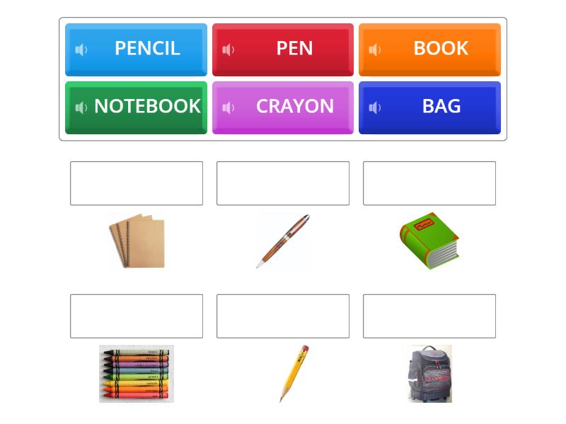 School Objects - Match up