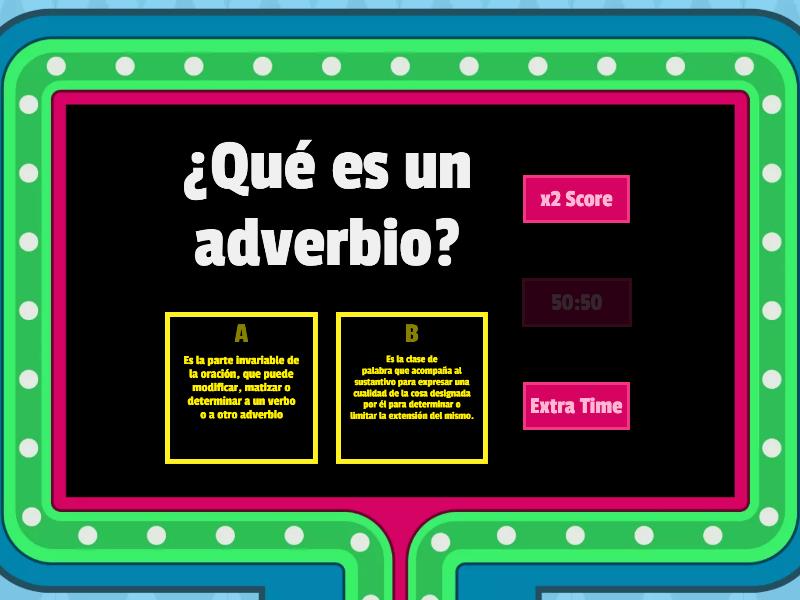 ADVERBIOS Bb - Gameshow Quiz