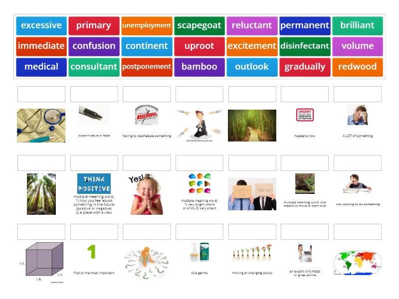 REWARDS Lesson 12 words - Match up