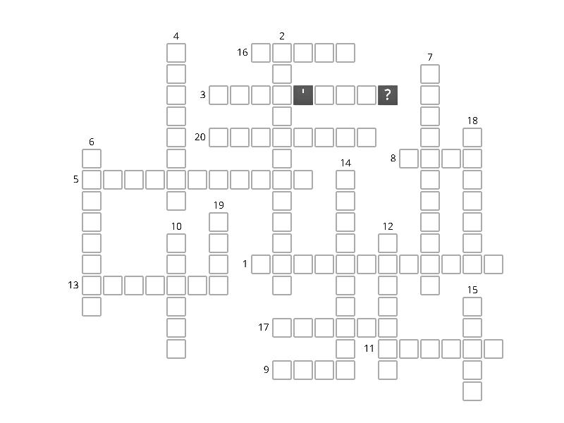 Unit 4_What's up in Scotland?_Intro_vocabulary - Crossword