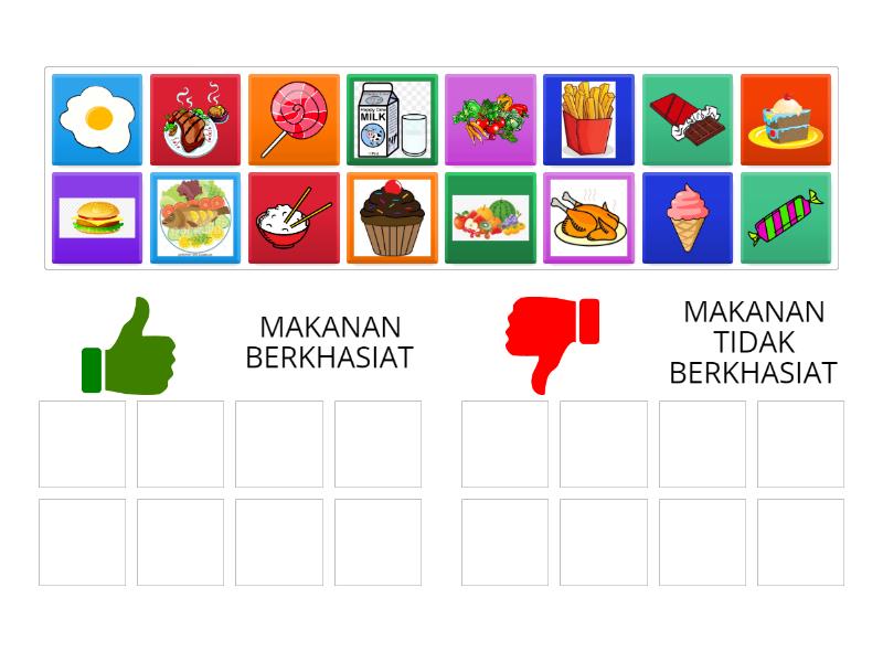 Makanan Berkhasiat Dan Makanan Tidak Berkhasiat - Group sort