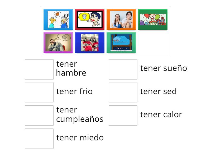 Verbo Tener - Une las parejas