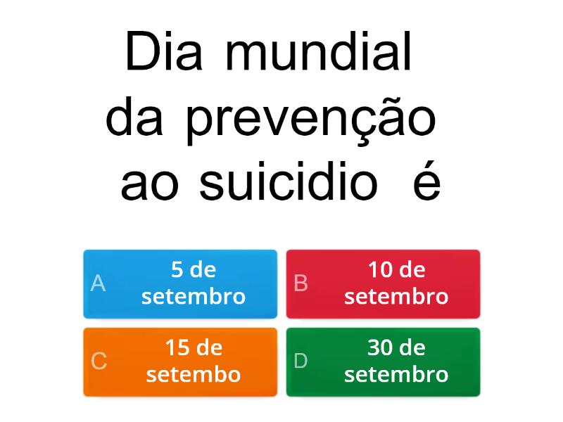 Setembro Amarelo 2 - Quiz