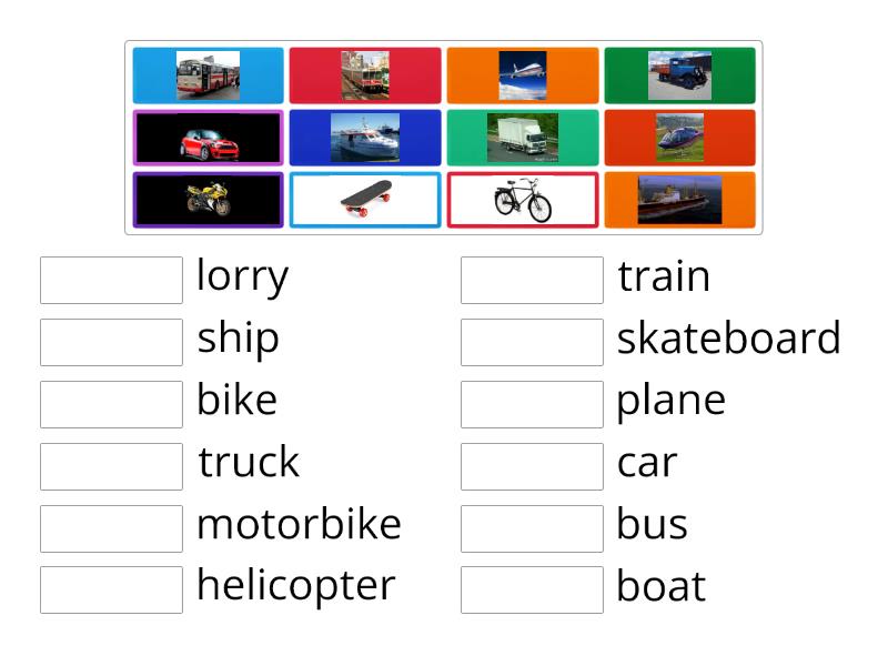 Means Of Transport - Match Up