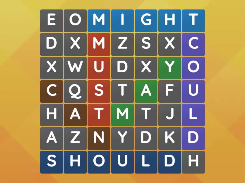 Modal verbs () - Wordsearch