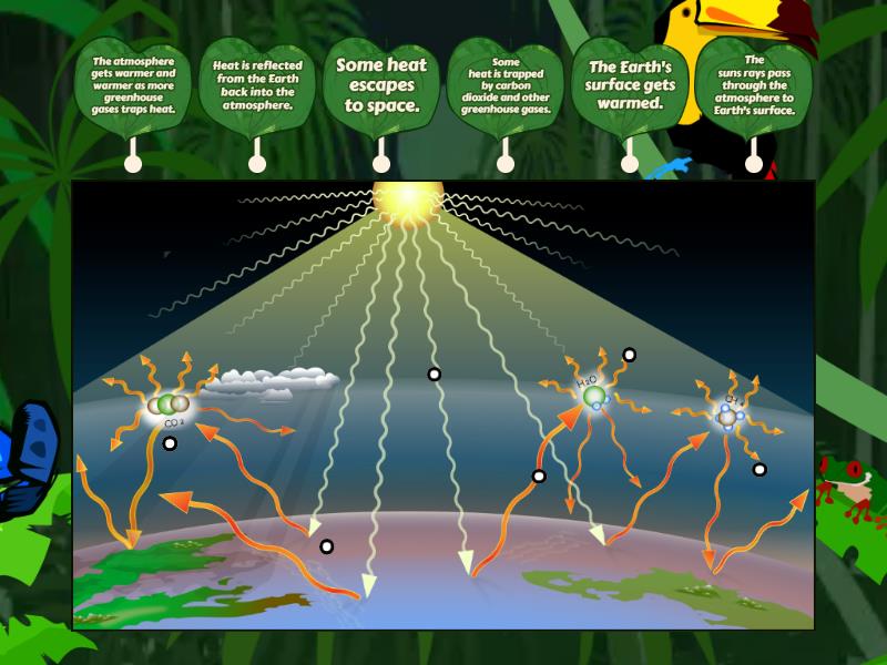 Greenhouse Effect - Labelled diagram