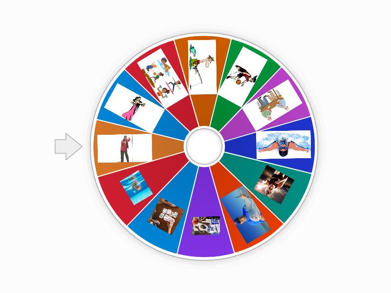 ESL 50 Free Time Activities spin Spin the wheel