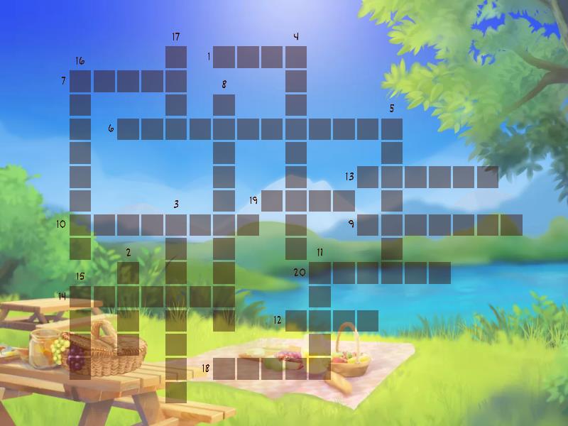 At the beach Crossword