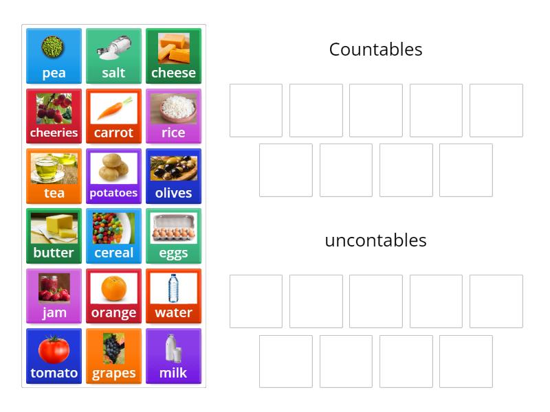 Countables and uncountables - Group sort