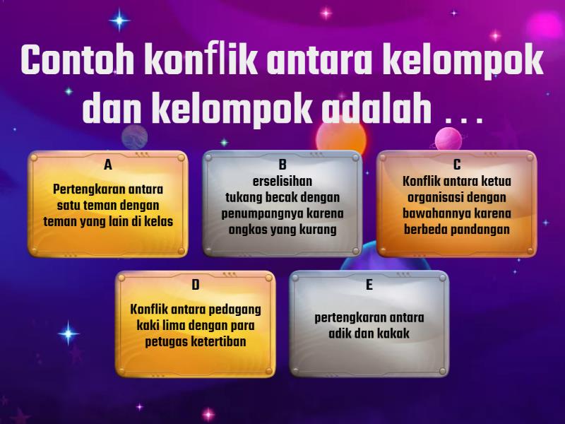 KONFLIK DAN INTEGRASI SOSIAL KELAS 8 - Quiz