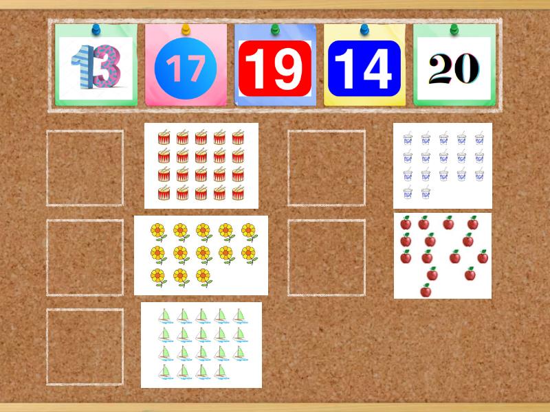 NÚMERO Y CANTIDADES - 10 AL 20 - Match up