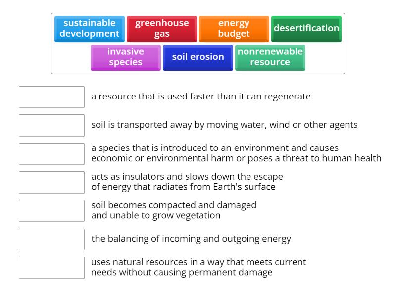 HMH Unit 8 - Ecosystem Stability - Match up