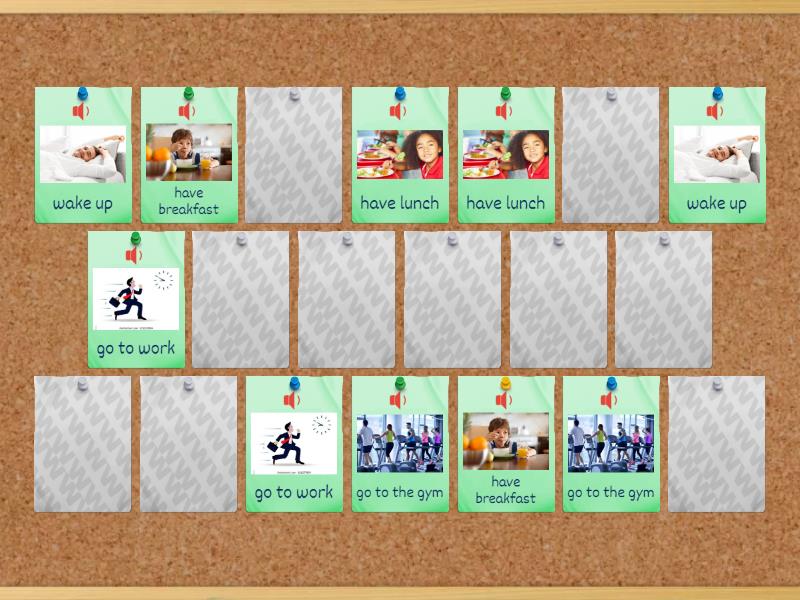 DAILY ROUTINE - Matching pairs
