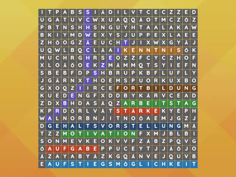  Suchrätsel - Wordsearch Motiv 