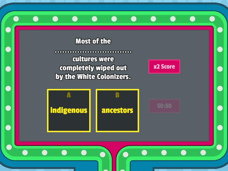 Choose the right answers unit 8 skills 2 gameshow quiz