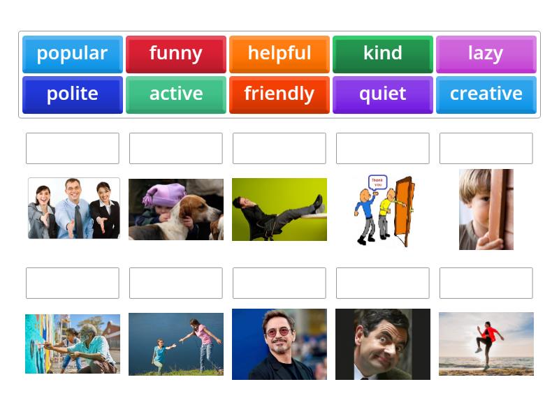 Prepare 3 1.6 Personality adjectives - Match up