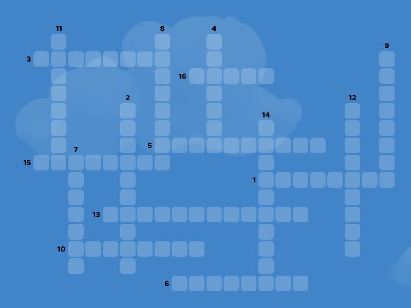 Preposiciones de lugar (verbo ESTAR) - Crossword