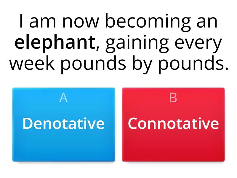 Connotation And Denotation - Quiz