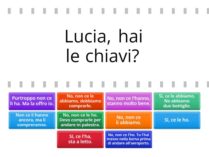 AVERCI LO LA LI LE Find the match