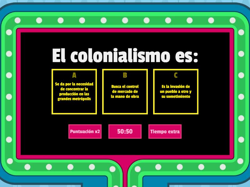 Colonialismo Y Neocolonialismo - Gameshow Quiz