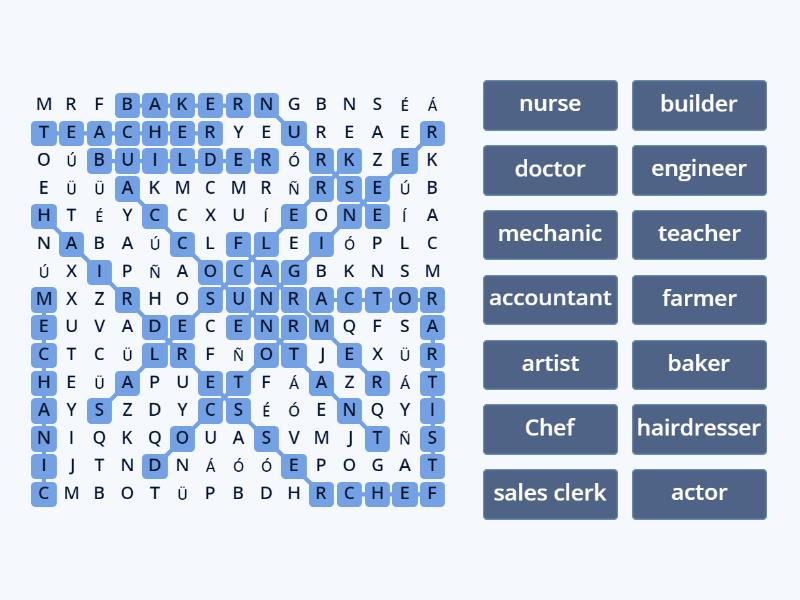 Jobs - Sopa de letras