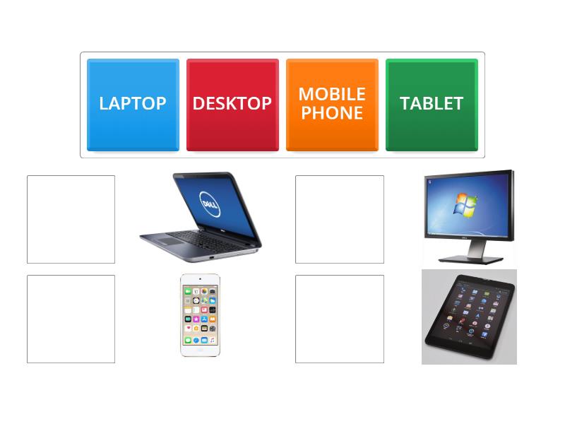 Identify the type of computer with the help of given words - Match up