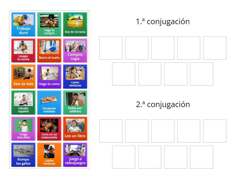 Verbos Y Sus Conjugaciones - Group Sort