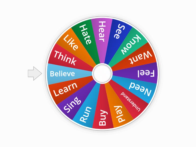 stative verbs prepare 1 - Random wheel